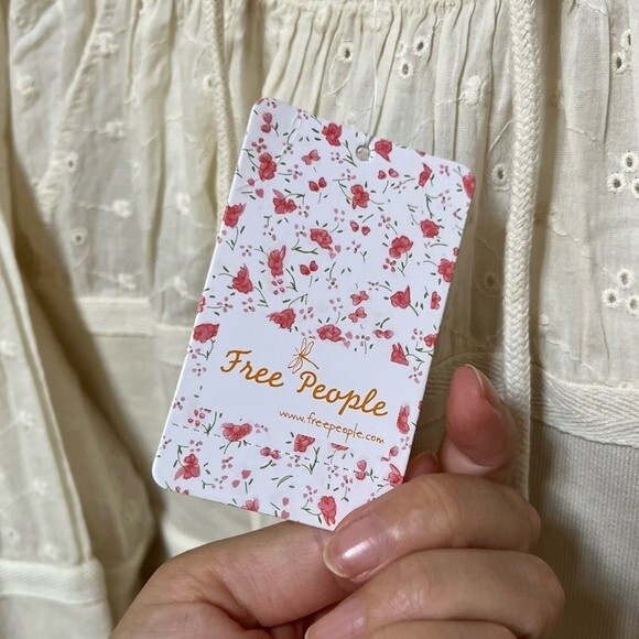 Free People Piper Hooded Pullover  in Ecru S NWT - Picture 9 of 14